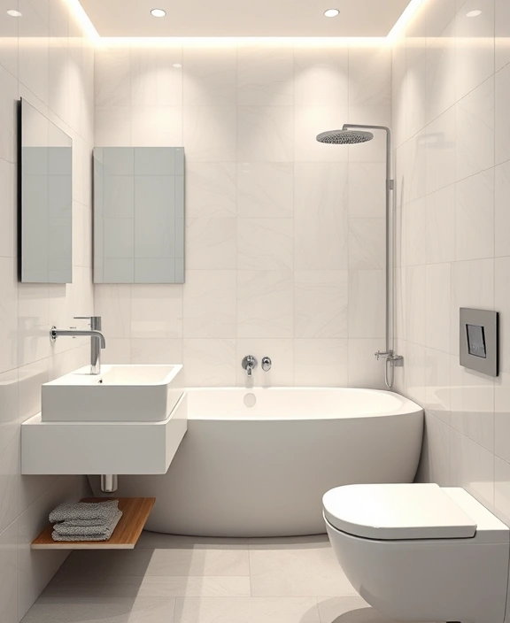 Water leak detection preventing bathroom flooding