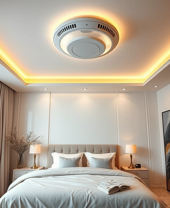 Bedroom smoke detector providing nighttime protection